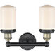 Dover 2 Light 15.5 inch Black Antique Brass Bath Vanity Light Wall Light in Matte White