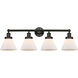 Cone 4 Light 34.75 inch Oil Rubbed Bronze Bath Vanity Light Wall Light