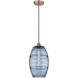 Edison Vaz 1 Light 10 inch Antique Copper Cord Hung Mini Pendant Ceiling Light
