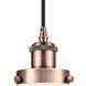 Ballston Small Cone 1 Light 6 inch Antique Copper Mini Pendant Ceiling Light in Matte White Glass