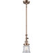 Franklin Restoration Canton 1 Light 6.5 inch Antique Copper Mini Pendant Ceiling Light in Incandescent, Clear, Franklin Restoration