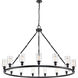 Ballston Saloon 20 Light 60 inch Matte Black Chandelier Ceiling Light