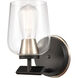 Remy LED 4.5 inch Black Satin Nickel Bath Vanity Light Wall Light