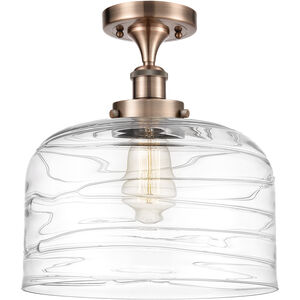 Ballston Bell LED 8 inch Antique Copper Semi-Flush Mount Ceiling Light