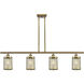 Nestbrook 4 Light 48 inch Brushed Brass Island Light Ceiling Light