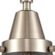 Franklin Restoration X-Large Cone LED 12 inch Brushed Satin Nickel Flush Mount Ceiling Light in Seedy Glass