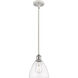 Ballston Dome LED 8 inch White and Polished Chrome Mini Pendant Ceiling Light in Clear Glass