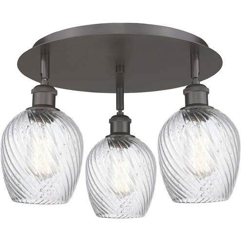 Salina 3 Light 16.75 inch Oil Rubbed Bronze Flush Mount Ceiling Light