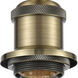 Ballston Bare Bulb LED 4.5 inch Antique Brass Semi-Flush Mount Ceiling Light, Ballston
