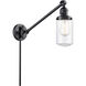 Dover 30 inch 60.00 watt Matte Black Swing Arm Wall Light, Franklin Restoration
