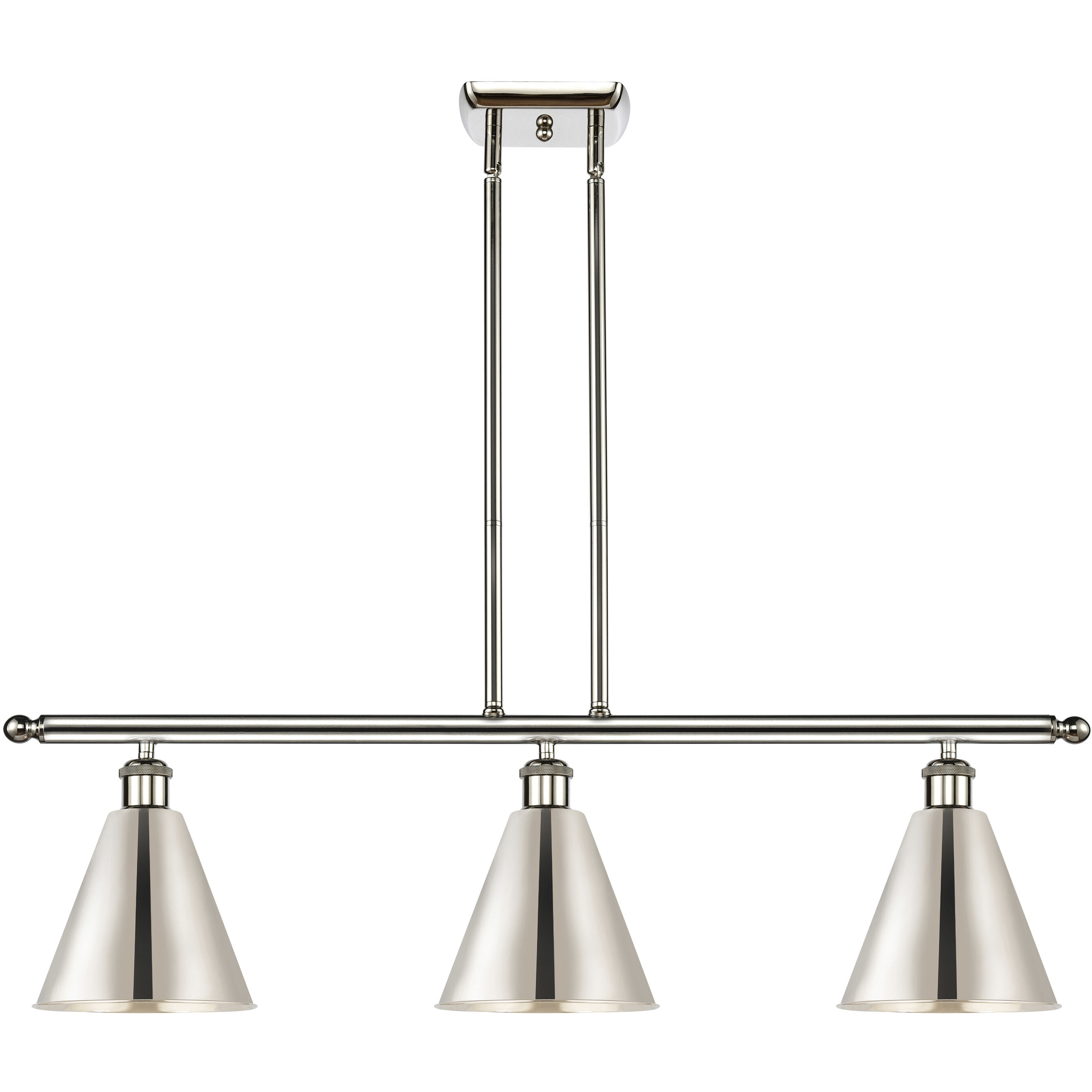 Ballston Cone LED 36 inch Polished Nickel Island Light Ceiling Light