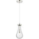 Owego 1 Light 5.13 inch Polished Nickel Pendant Ceiling Light in Seedy Glass