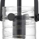 Pilaster II Cylinder 1 Light 5 inch Matte Black Pendant Ceiling Light in Deco Swirl Glass