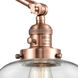 Large Bell 30 inch 3.50 watt Antique Copper Swing Arm Wall Light, Franklin Restoration