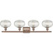 Ballston Ithaca 4 Light 38 inch Antique Copper Bath Vanity Light Wall Light