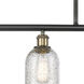 Ballston Caledonia 4 Light 48 inch Black Antique Brass Island Light Ceiling Light in Mica Glass, Ballston