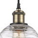 Ballston Belfast 1 Light 6 inch Black Antique Brass Mini Pendant Ceiling Light