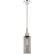 Claverack 1 Light 5 inch Polished Nickel Pendant Ceiling Light in Plated Smoke Glass