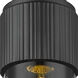 Bolivar 1 Light 4 inch Matte Black Flush Mount Ceiling Light in Light Smoke Glass