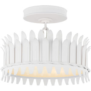 Suzanne Kasler Leslie LED 12 inch Plaster White Semi-Flush Mount Ceiling Light