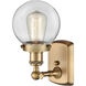 Ballston Beacon 1 Light 6 inch Brushed Brass Sconce Wall Light in Clear Glass