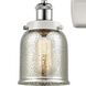 Ballston Urban Bell LED 36 inch White and Polished Chrome Bath Vanity Light Wall Light in Silver Plated Mercury Glass