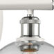 Ballston Athens LED 16 inch White and Polished Chrome Bath Vanity Light Wall Light in Clear Glass, Ballston