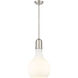Amherst 1 Light 12 inch Brushed Satin Nickel Mini Pendant Ceiling Light in Matte White Glass