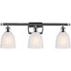 Ballston Brookfield LED 26 inch Polished Chrome Bath Vanity Light Wall Light in White Glass, Ballston