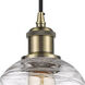 Ballston Belfast 1 Light 6 inch Antique Brass Mini Pendant Ceiling Light