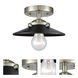 Nouveau Railroad LED 8 inch Brushed Satin Nickel Semi-Flush Mount Ceiling Light in Matte Black, Nouveau