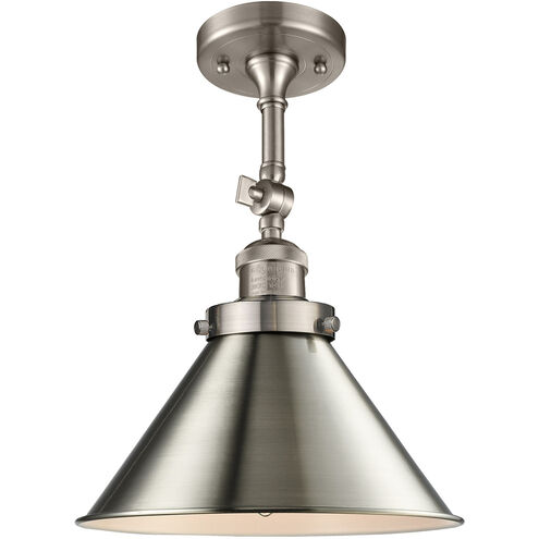 Franklin Restoration Briarcliff LED 10 inch Brushed Satin Nickel Semi-Flush Mount Ceiling Light, Franklin Restoration