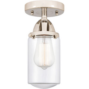Nouveau 2 Dover 1 Light 5 inch Polished Nickel Semi-Flush Mount Ceiling Light in Clear Glass