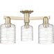 Arcadia Cobbleskill 3 Light 22.5 inch Champagne Bronze Semi-Flush Mount Ceiling Light in Deco Swirl