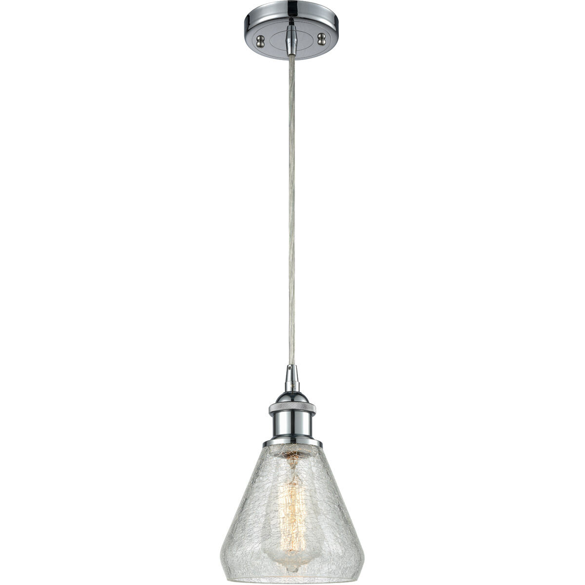 Ballston Conesus LED 6 inch Polished Chrome Mini Pendant Ceiling Light, Ballston