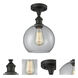 Ballston Athens LED 8 inch Oil Rubbed Bronze Semi-Flush Mount Ceiling Light in Clear Glass, Ballston