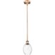 Edison Preston 1 Light 6.25 inch Antique Copper Mini Pendant Ceiling Light in Clear
