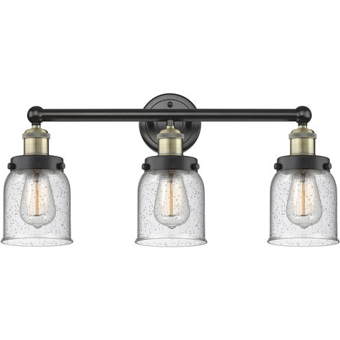 Bell 3 Light 24.5 inch Black Antique Brass Bath Vanity Light Wall Light in Seedy