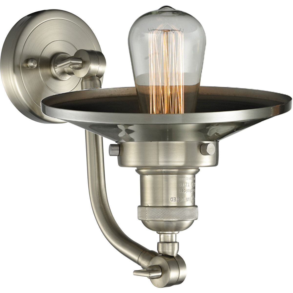 Franklin Restoration Railroad 1 Light 5 inch Brushed Satin Nickel Sconce Wall Light, Franklin Restoration