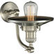 Franklin Restoration Railroad 1 Light 5 inch Brushed Satin Nickel Sconce Wall Light, Franklin Restoration