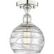 Athens Deco Swirl 1 Light 7.50 inch Semi-Flush Mount