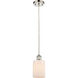 Ballston Hadley 1 Light 5 inch Polished Nickel Mini Pendant Ceiling Light in Matte White Glass, Ballston