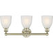 Brookfield 3 Light 23.75 inch Antique Brass and White Bath Vanity Light Wall Light