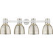 Downtown Urban Lawton Bell 4 Light 34 inch Satin Nickel Bath Vanity Light Wall Light in Mercury