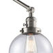 Large Beacon 30 inch 3.50 watt Satin Nickel Swing Arm Wall Light, Franklin Restoration