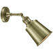 Franklin Restoration Addison 1 Light 5 inch Antique Brass Sconce Wall Light in Incandescent, Franklin Restoration