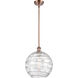 Ballston X-Large Deco Swirl 1 Light 12 inch Antique Copper Pendant Ceiling Light, Ballston