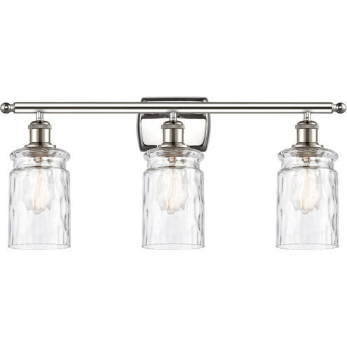 Ballston Candor 3 Light 26 inch Polished Nickel Bath Vanity Light Wall Light in Clear Waterglass, Ballston