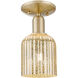 Downtown Urban Bridal Veil 1 Light 5 inch Champagne Bronze Semi-Flush Mount Ceiling Light in Mercury