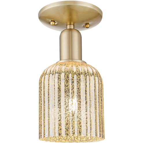Downtown Urban Bridal Veil 1 Light 5 inch Champagne Bronze Semi-Flush Mount Ceiling Light in Mercury